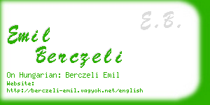 emil berczeli business card